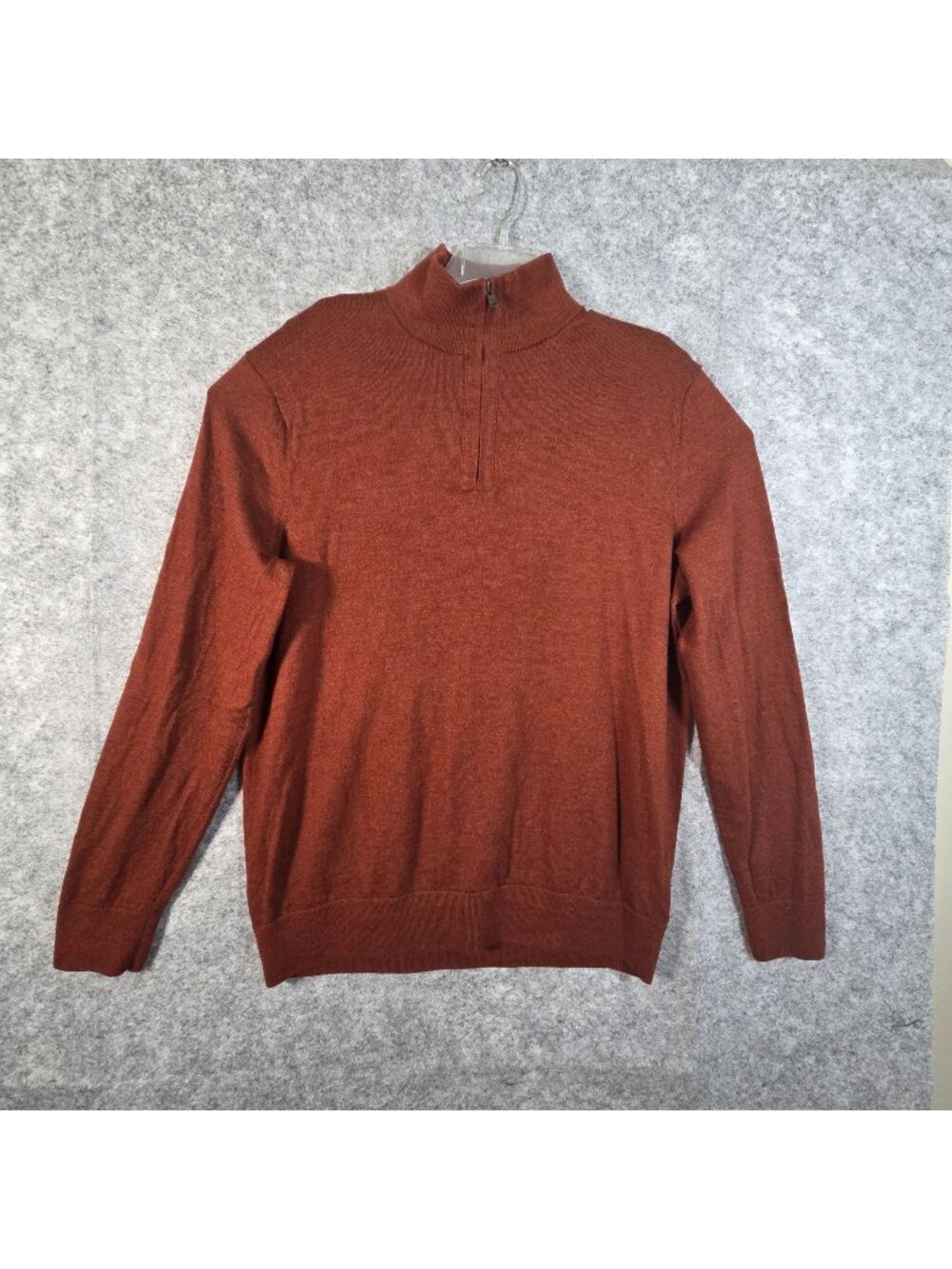 Quarter Zip Sweater Banana Republic Brown Quiet Luxury Minimalist Pullover XL
